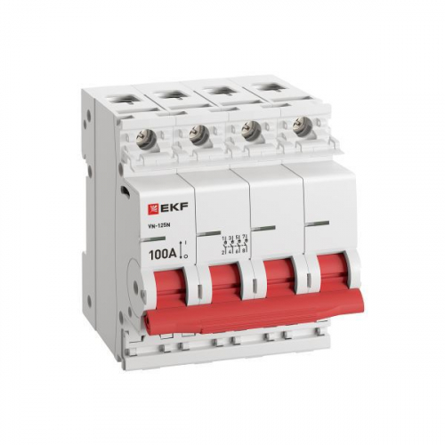 S1254100 Выключатель нагрузки 4п 100А ВН-125N PROxima EKF  фото 3