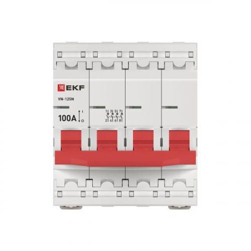 S1254100 Выключатель нагрузки 4п 100А ВН-125N PROxima EKF  фото 4