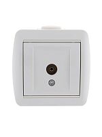 710-0200-130 Розетка телевизионная оконечная TV ОП Nata бел. LEZARD 