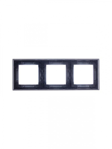 2CHH015030A6069 Рамка Levit 3п сталь/дым. черн. ABB  фото 4