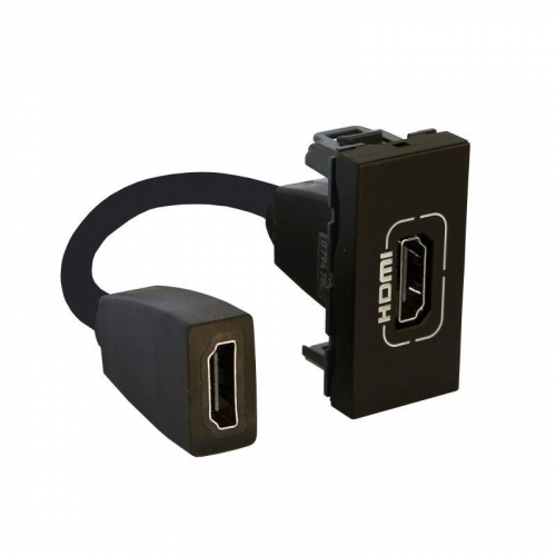 079478L Розетка 1мод. HDMI Mosaic со шнуром черн. Leg  фото 3
