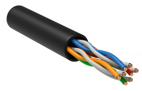 BC3-C5E04-139-100-G Кабель витая пара U/UTP кат.5E 4 пары LDPE 1м черн. (100м) GENERICA 