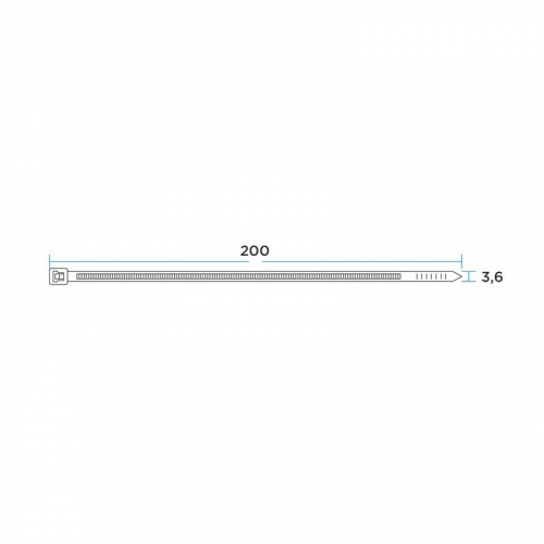 67-0201 Хомут кабельный 3.6х200 тройной замок нейл. черн. (уп.100шт) Rexant  фото 3