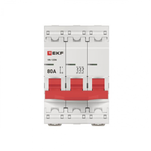 S1253080 Выключатель нагрузки 3п 80А ВН-125N PROxima EKF  фото 2