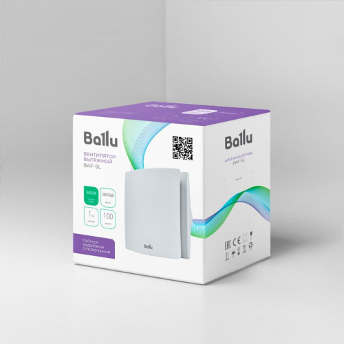 НС-1606098 Вентилятор вытяжной BAF-SL 100 VT Ballu  фото 9