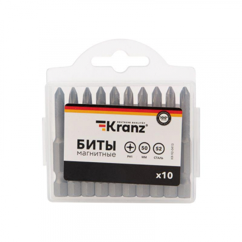 KR-92-0413 Бита PH1х50мм для шуруповерта (уп.10шт) Kranz  фото 3