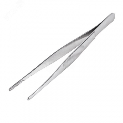 12-0366 Пинцет прямой рифленый 160мм (блист.) Rexant 