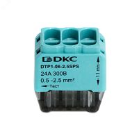 DTP1-06-2.5SPS Клеммная колодка на 6 проводника до 2 5кв.мм. на токи до 24А DKC 