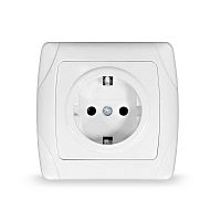 М0028 Розетка 1-м СП Маргарита 16А IP20 с заземл. бел. UNIVersal 