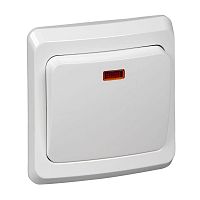 BC10-005B Выключатель 1-кл. СП Этюд 10А IP20 с подсветкой бел. SE 