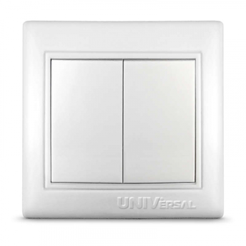 С0023 Выключатель 2-кл. СП Севиль 10А IP20 бел. UNIVersal 