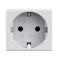 45025 Розетка 1-м 2мод. Viva 16А IP20 2P+E с заземл. защ. шторки сер. DKC 