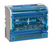 YND10-4-11-125 Шина на DIN-рейку в корпусе (кросс-модуль) ШНК 4х11 3L+PEN IEK 