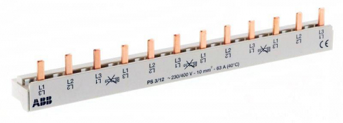 2CDL230001R1012 Разводка шинная 3ф PS3/12(PIN) 63A ABB 