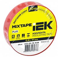 UIZ-20-10-K04 Изолента ПВХ 0.18х19мм красн. (рул.20м) IEK 