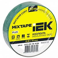 UIZ-20-10-K06 Изолента ПВХ 0.18х19мм зел. (рул.20м) IEK 