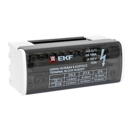 sn0-2x11 Шина нулевая в корпусе 2х11 EKF 
