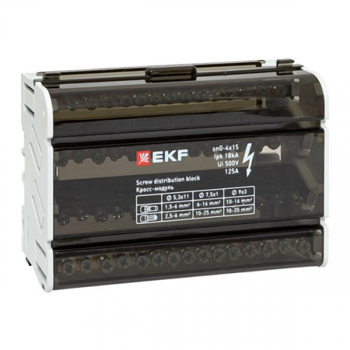 sn0-4x15 Шина нулевая в корпусе 4х15 EKF 