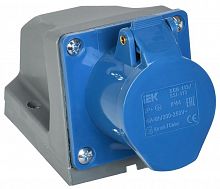 PSR11-016-3 Розетка ОП 16А 220В 2P+PЕ ССИ-113 IP44 IEK 