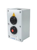 ET054487 Пост кнопочный ПКУ-15-21.121-54 У2 (1хВК30-10-11110-54 (1з+1р) черн. + 1хВК30-10-11110-54 (1з+1р) красн. + PG-19) пост управления Электротехник 
