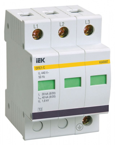 MOP20-3-C Ограничитель перенапряжения ОПС1-C 3P KARAT IEK 