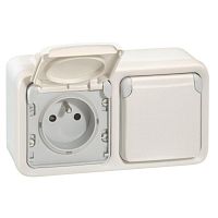 069690 Коробка установочная ОП 2-м Plexo горизонт. бел. Leg 