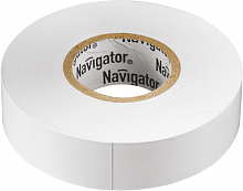 71102 Изолента ПВХ 15мм (рул.20м) бел. NIT-B15-20/WH Navigator 