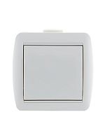 710-0200-100 Выключатель 1-кл. ОП Nata 10А IP20 бел. LEZARD 