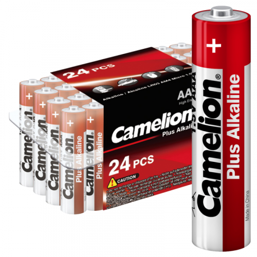 7615 Элемент питания алкалиновый AAA/LR03 1.5В Plus Alkaline LR03-PB24 (уп.24шт) Camelion 