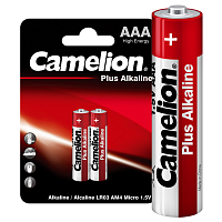 1651 Элемент питания алкалиновый AAA/LR03 1.5В Plus Alkaline LR03-BP2 BL-2 (блист.2шт) Camelion 