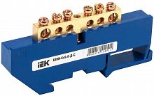 YNN10-69-6D-K07 Шина нулевая ШНИ-6х9-6-Д-С на DIN-изол. ШНИ IEK 