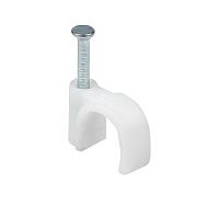 plcn-sr-8 Скоба крепежная круглая с гвоздем d8мм пластик. (уп.50шт) EKF 