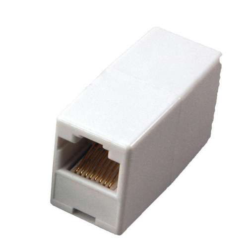 03-0101 Проходник комп. гнездо-гнездо 8P-8C бел. Rexant  фото 2