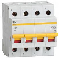 MNV10-4-040 Выключатель нагрузки (мини-рубильник) 4п 40А ВН-32 KARAT IEK 