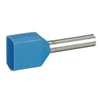 037687 Наконечник кабельный изолир. двойн. Starfix 2х0.75кв.мм син. Leg 