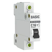 mcb4729-1-16C Выключатель автоматический модульный 1п C 16А 4.5кА ВА 47-29 Basic EKF 