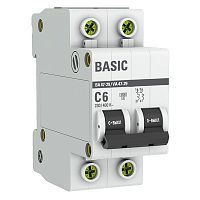 mcb4729-2-06C Выключатель автоматический модульный 2п C 6А 4.5кА ВА 47-29 Basic EKF 