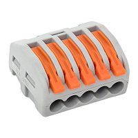plc-smk-415 Клемма строительно-монтажная СМК 222-415 5-проводная 0.08-2.5кв.мм с рычагом (уп.100шт) PROxima EKF 