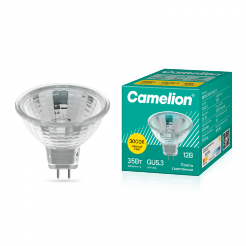 2931 Лампа галогенная MR16 35Вт 12В Camelion 