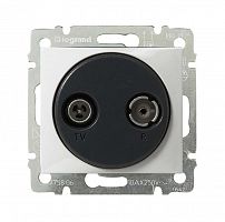 694285 Розетка телевизионная оконечная TV/FM СП Valena 10дБ механизм бел. Leg 