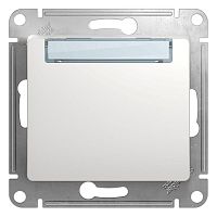 GSL000119 Механизм кнопки нажимной 1-кл. СП Glossa 10А IP20 (сх. 1) с табличкой бел. SchE 