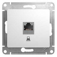 GSL000181K Розетка компьютерная 1-м СП Glossa RJ45 кат.5E механизм бел. SE 