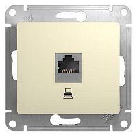 GSL000281K Розетка компьютерная 1-м СП Glossa RJ45 кат.5E механизм беж. SE 