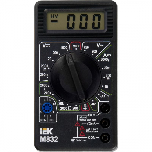 TMD-2S-832 Мультиметр цифровой Universal M832 IEK  фото 2