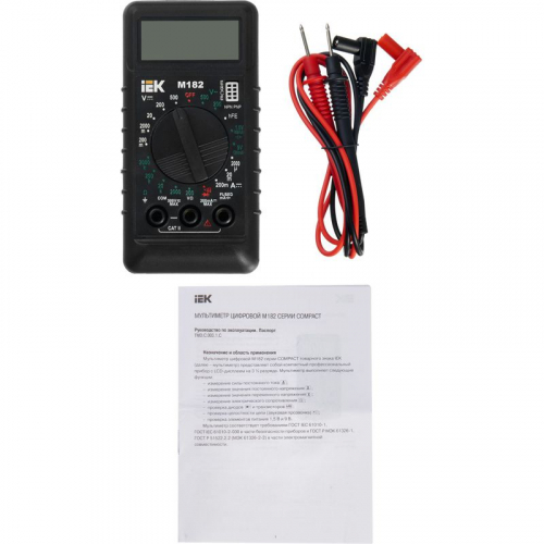 TMD-1S-182 Мультиметр цифровой Compact M182 IEK  фото 6