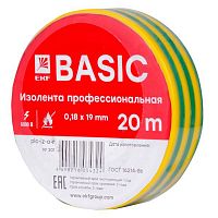plc-iz-a-yg Изолента класс А 0.18х19мм (рул.20м) желт./зел. EKF 