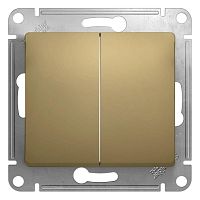 GSL000451 Выключатель 2-кл. СП Glossa 10А IP20 (сх. 5) 10AX механизм титан SE 