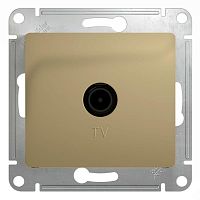 GSL000491 Розетка телевизионная оконечная TV 1-м СП Glossa 1дБ механизм титан SE 