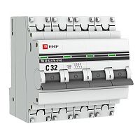 mcb4763-4-32C-pro Выключатель автоматический модульный 4п C 32А 4.5кА ВА 47-63 PROxima EKF 