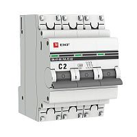 mcb4763-3-02C-pro Выключатель автоматический модульный 3п C 2А 4.5кА ВА 47-63 PROxima EKF 